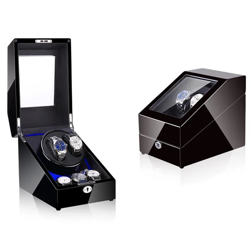 Watch Winder for Automatic Watches Box Mechanical Watch Rotator Holder Storage Boxes 5th Gear Adjustment Battery Available