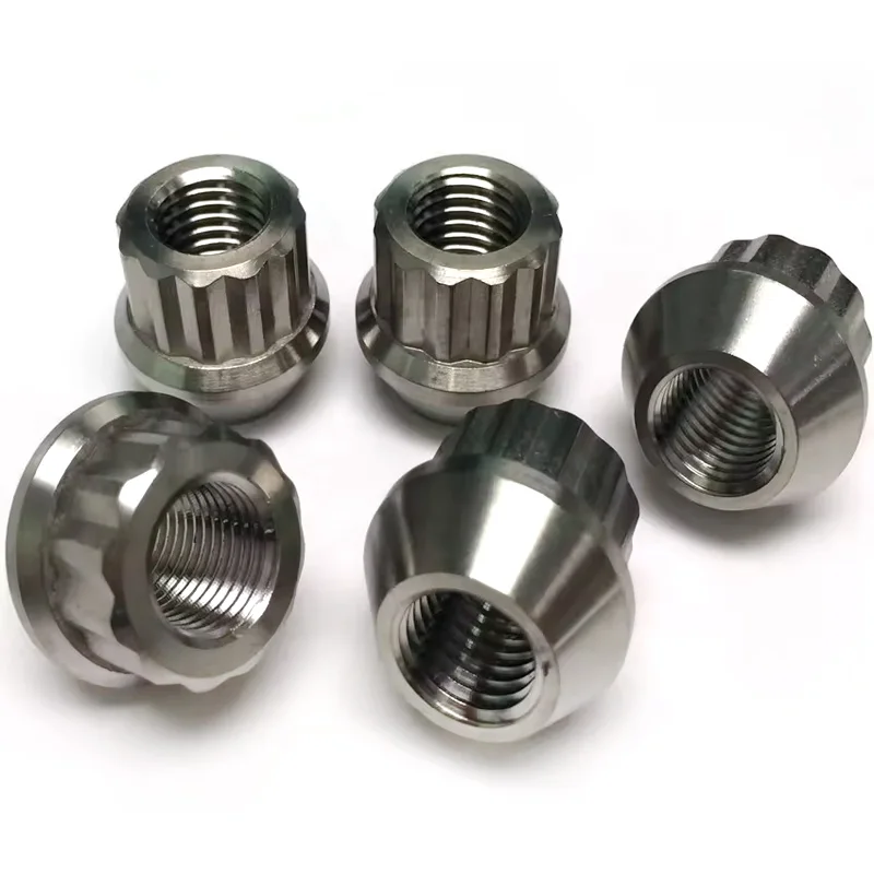 M6 M12 M14 Grade5 титановые колесные болты и гайки гоночная часть гайка для автомобильных запчастей противоугонные гоночных колес