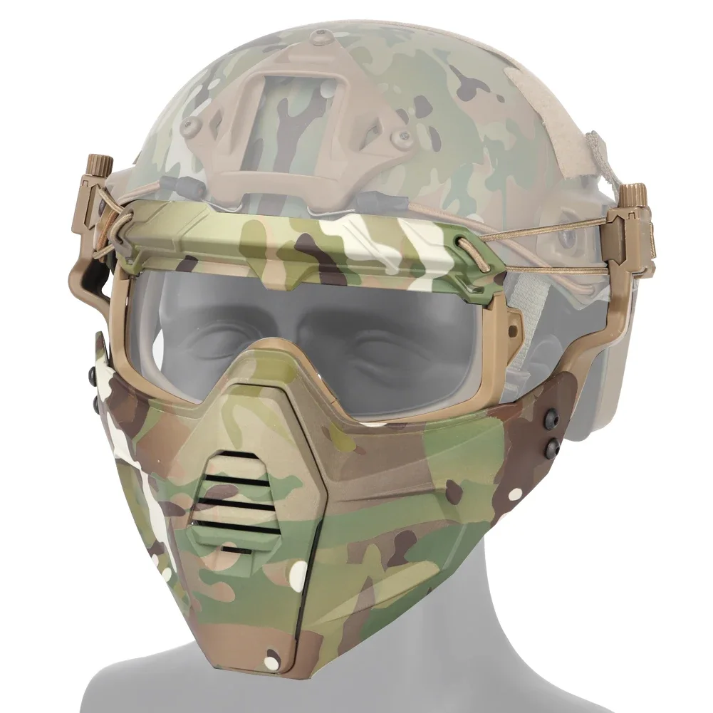 Tactical Paintball  Mask Half Face Mask Outdoor Hunting Protection Equipment CS Game Sport Combat Breathable Safety face mask