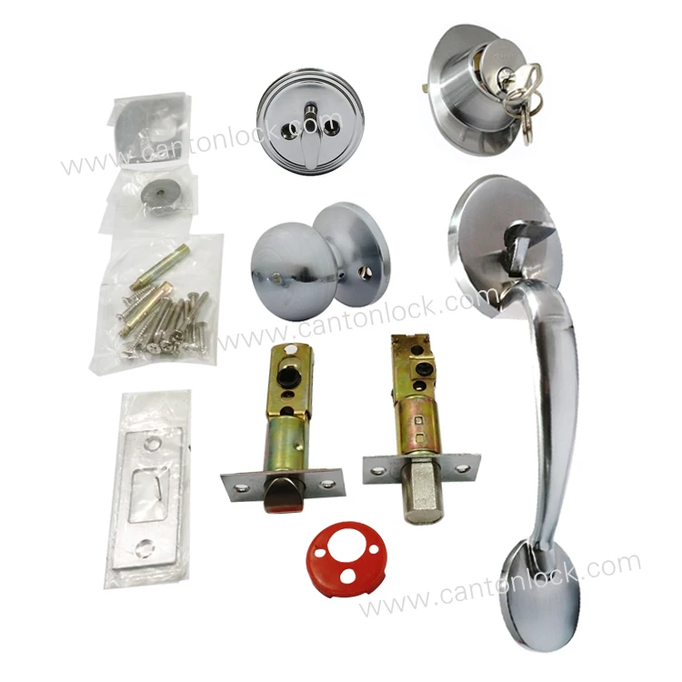 Deadbolt gate Door  lock, Zinc Alloy residential grip handle lock Set ANSI STANDARD , 70610 AB