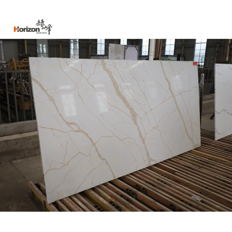 Hot sell calacatta quartz stone slab engineered quartz stone kitchen countertop price