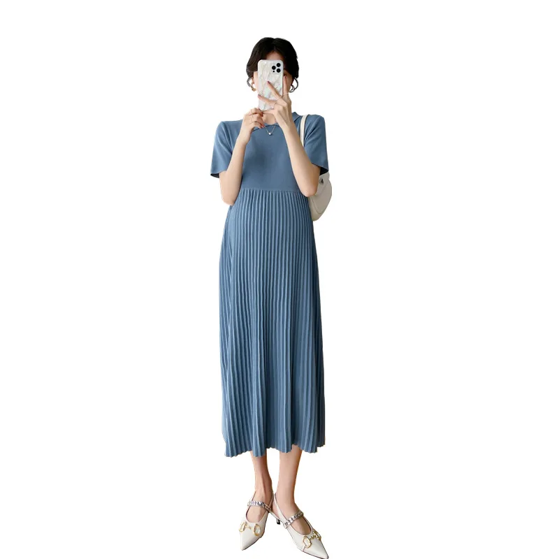 Maternity Dresses Knitted Sweater Pregnancy Dress Plus Size Clothes For Pregnant Women Long Sleeve Maternity Clothes
