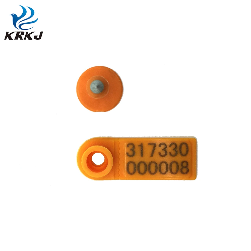 KD533 custom made sheep rfid uhf ear tags para animales with qr code