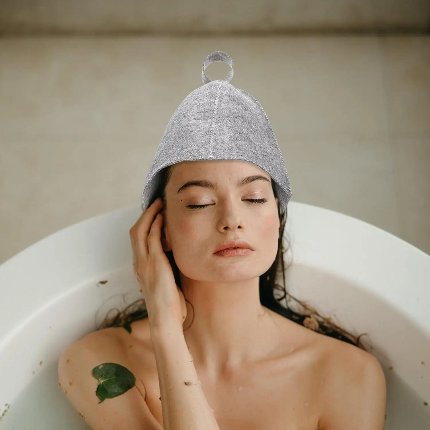 Factory price custom top quality black green high quality 100% russian custom banya wool felt sauna hat