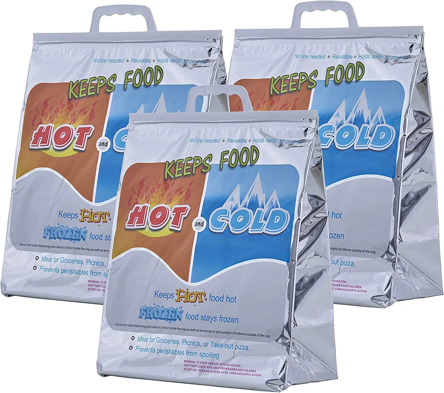 Wholesale size custom Handle Hot cold storage bags Lunch Food Tote takeaway bag thermal insulation bag zhejiang