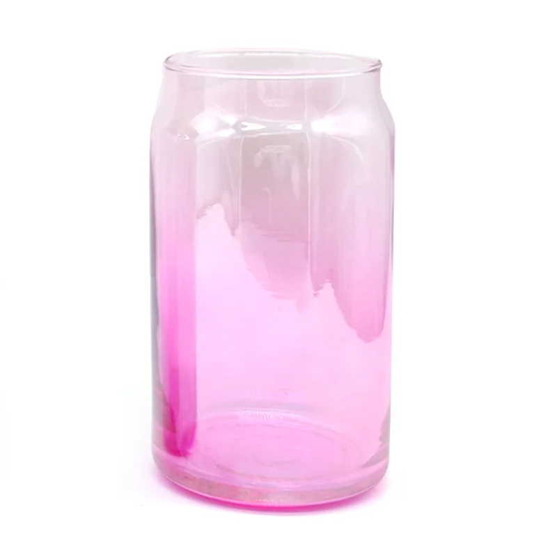 High borosilicate glass Cola glass can cold drink glasses juice glas blank sublimation empty tumbler custom colored