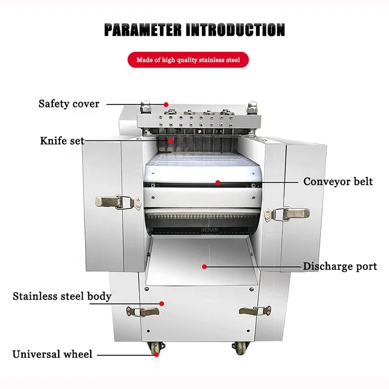 Frozen Meat Cutter  Machine Chicken  Pork Fish Meat Cutting Machine  Duck Beef   Meat Dicer Grinder Machine