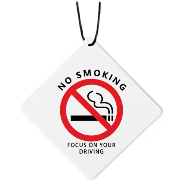 Publicity Souvenir No Smoking Sign Hanging Paper Air Freshener Promotion Gift Brand Logo Two Sides Printing Freshener