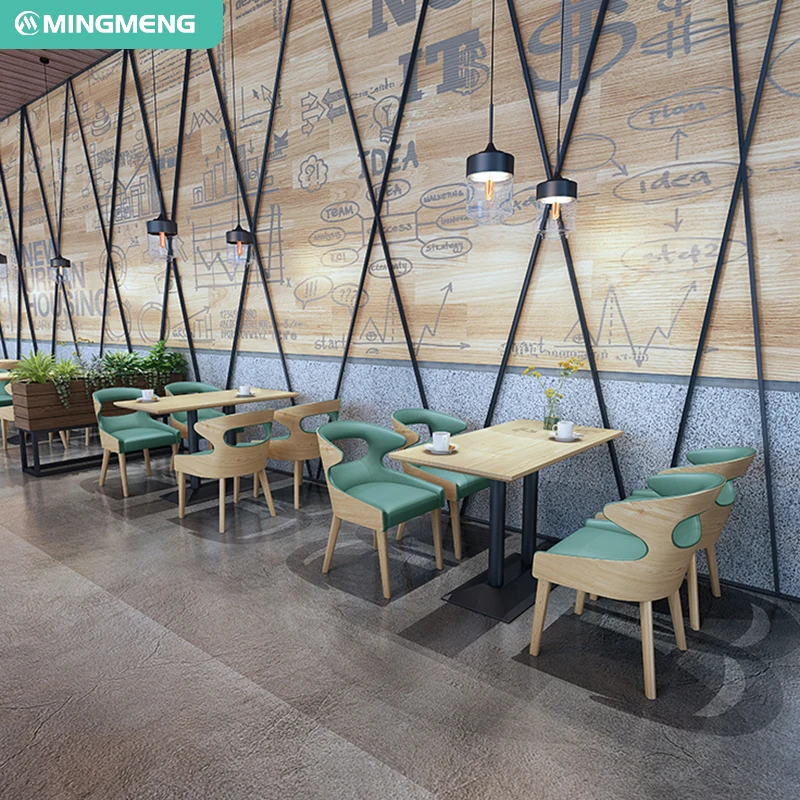 Modern Design High Quality Wood Booth Tables Chairs Cheap Restaurant & Cafe Dining Furniture Set for Home & Villa Use Wholesale