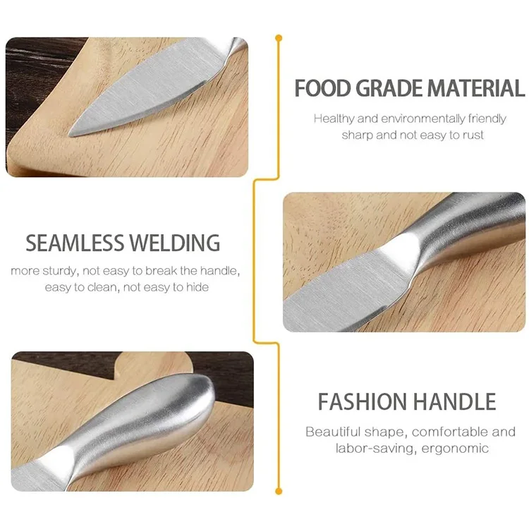 Factory Wholesale Kitchen Butter Cream Pizza Cut Knife and Fork Stainless Steel Cheese Knife