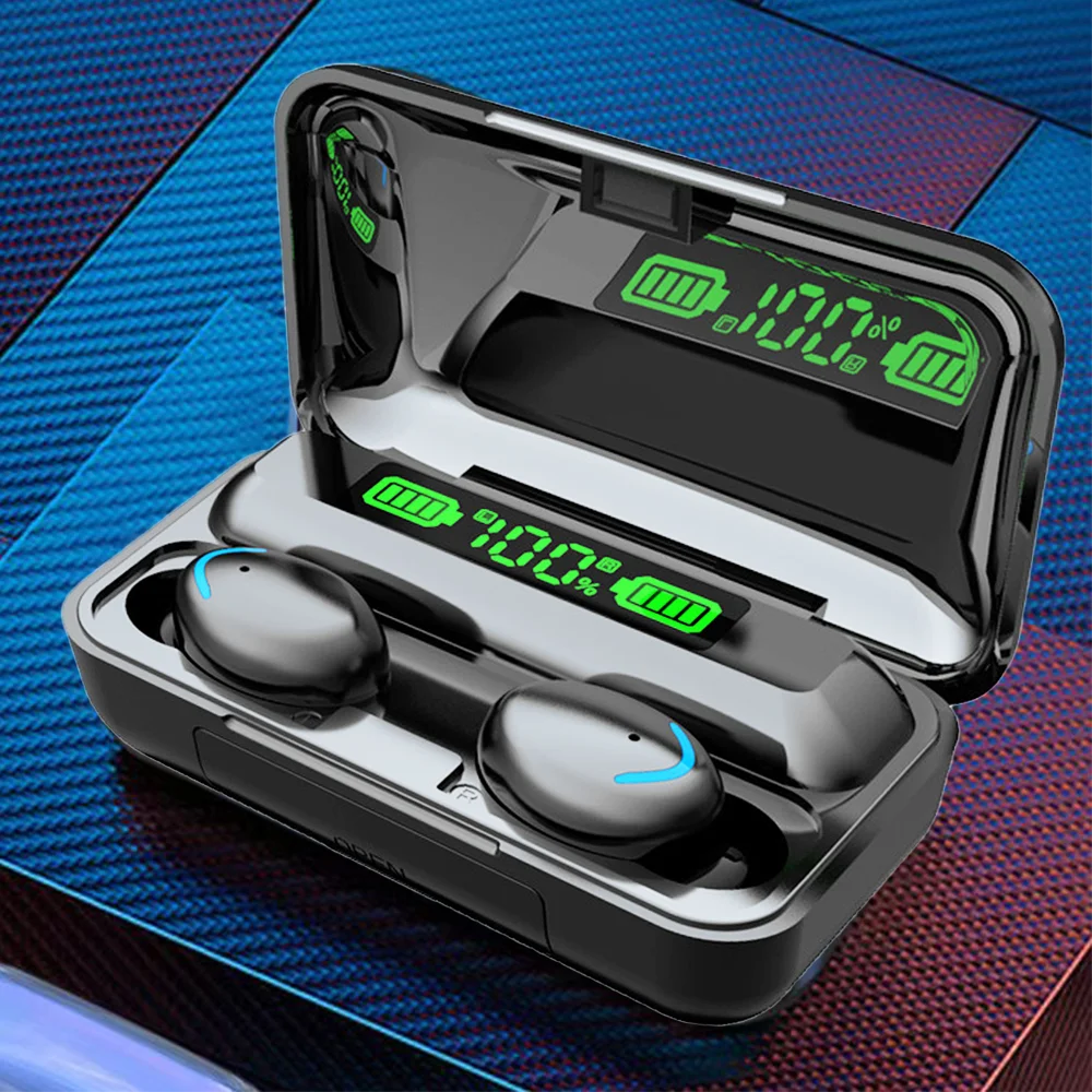 Самые дешевые F9 audfonos y auriculares Tws Hifi Bt 1 5 Mini 2000mA Игровые наушники Беспроводная гарнитура