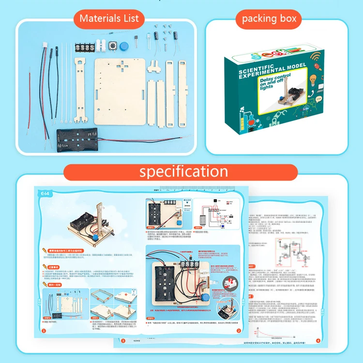 2024 stem Wooden Montessori People Toys for Kids DIY Educational Toy with Delay Control on Lights Boys Aged 2 7 Years