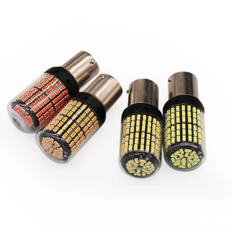  UNJOYLIOD Canbus безотказный 1156 1157 Автомобильный светодиодный 4014 чипы 144smd Светодиодная