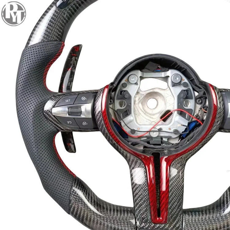Подходит для рулевого колеса BMW F20 F21 E46 E90 E92 F30 F34 F10 из углеродного волокна светодиодный руль на заказ