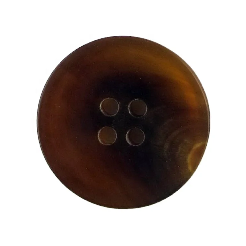 4 holes brown buffalo real horn button for suit