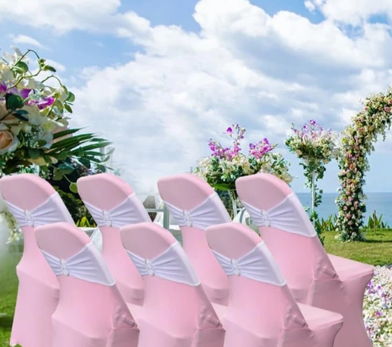 Folding Chair Covers white Universal Spandex Chair Covers Fitted Chair Covers for Wedding Party