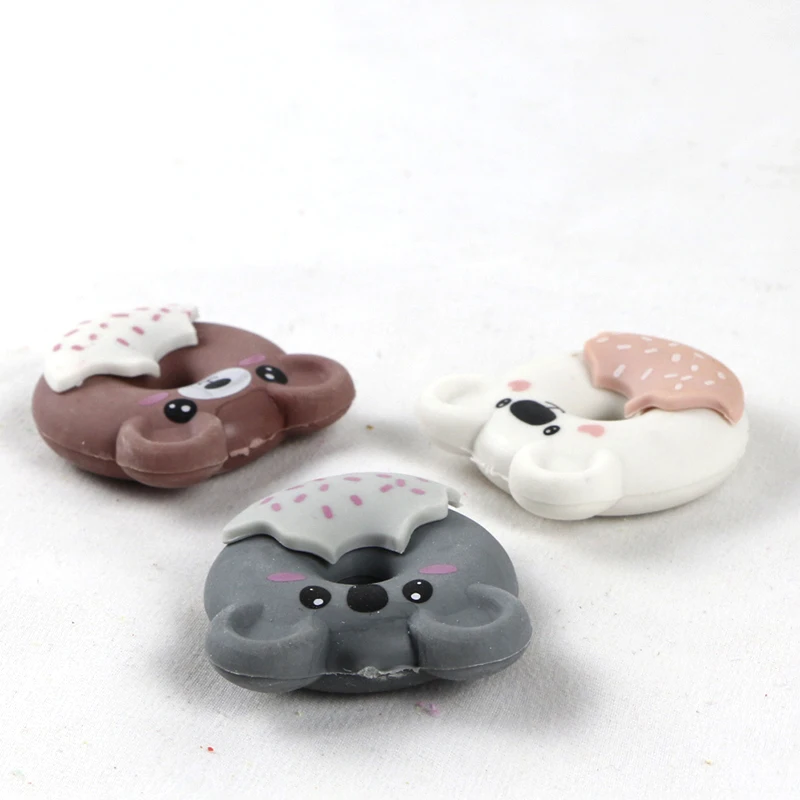 Подарочный набор промо-серий, 3D мини-ластик-карандаш, резиновый ластик, животные, медведь, Пончик, ластик