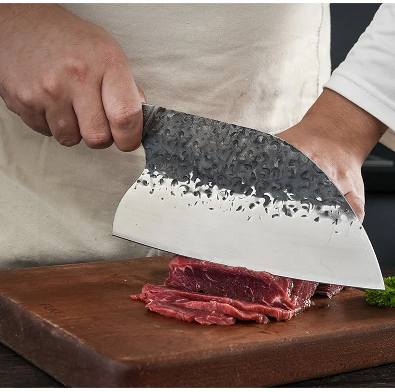 8 Inch Slaughter Knife Handmade Forged Serbian Kitchen Chef Knife Cleaver Knife Drop Shipping Stainless Steel Butcher Chinese
