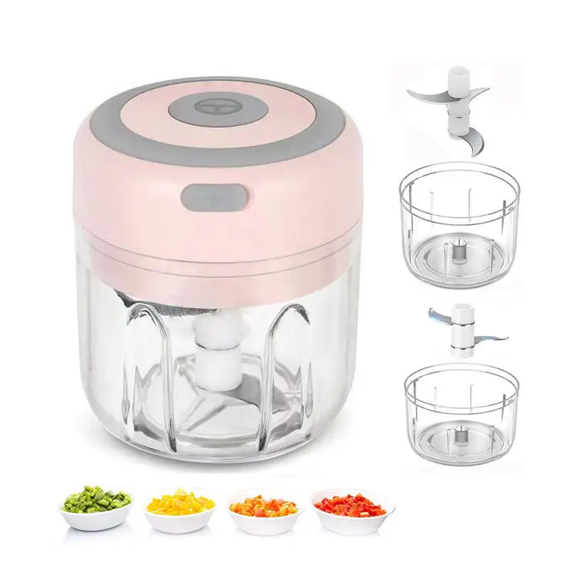 Rechargeable Vegetable Chopper Blender Electric Garlic Chopper Portable Cordless Mini Food Processor