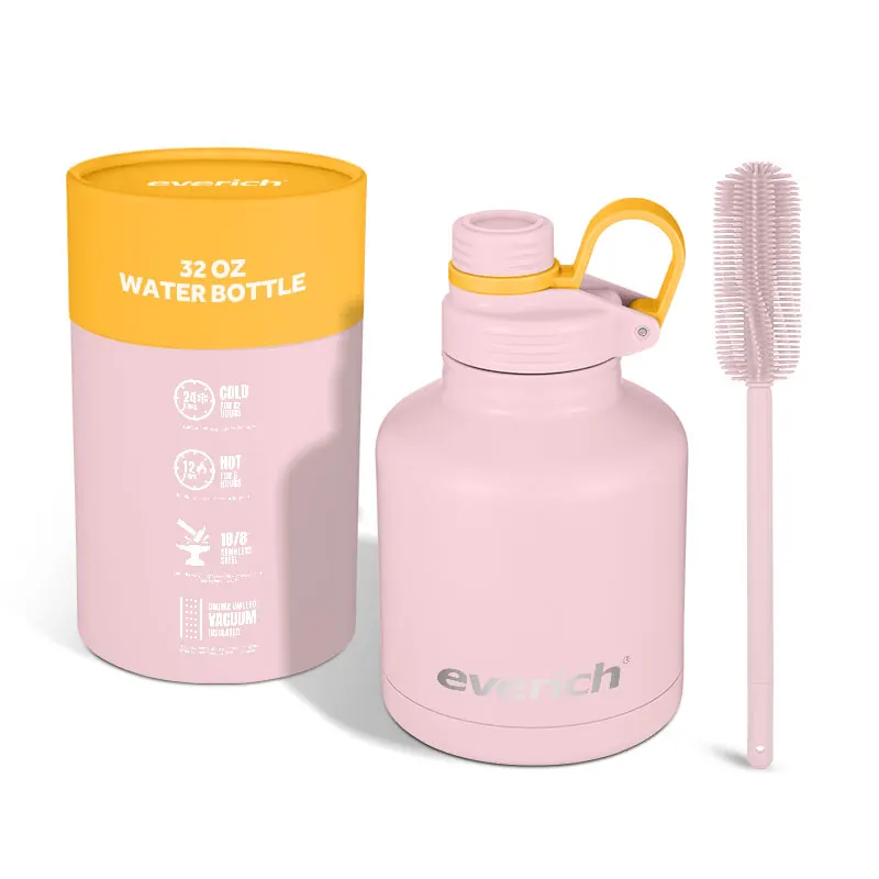 Large Capacity 32oz Water Bottle with Handle and Lid Cap New Design for Sport Running Gym