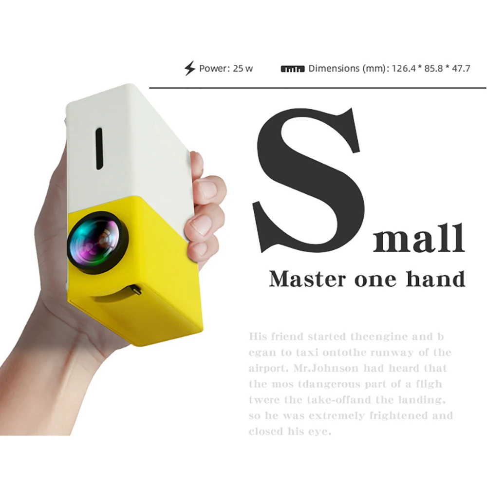 Lejiada Mini Projector YG300 Pro Kids Portable Support 1080p Phone Mobile 4K Home Theater Mount Led HD Mini Pocket Projector