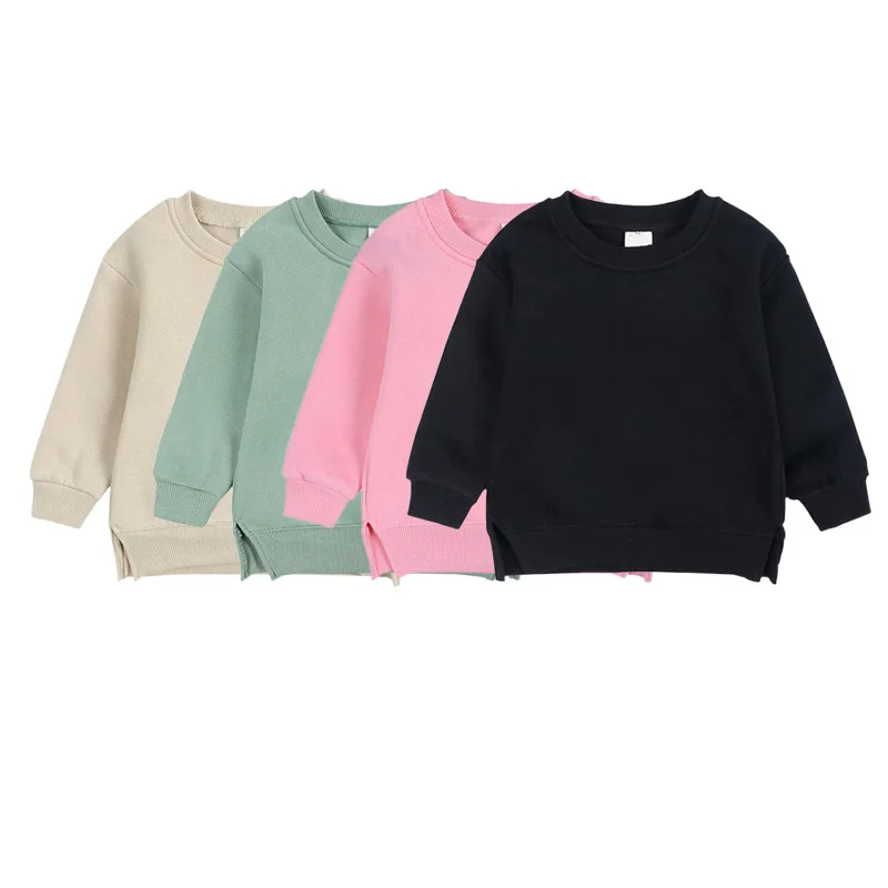 toddler kids tracksuit winter outfit clothing sweatshirt organic cotton baby pullover sweatshirt for kids