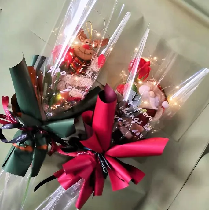 wholesale artificial luxury handmade bouquet christmas decorative flowers