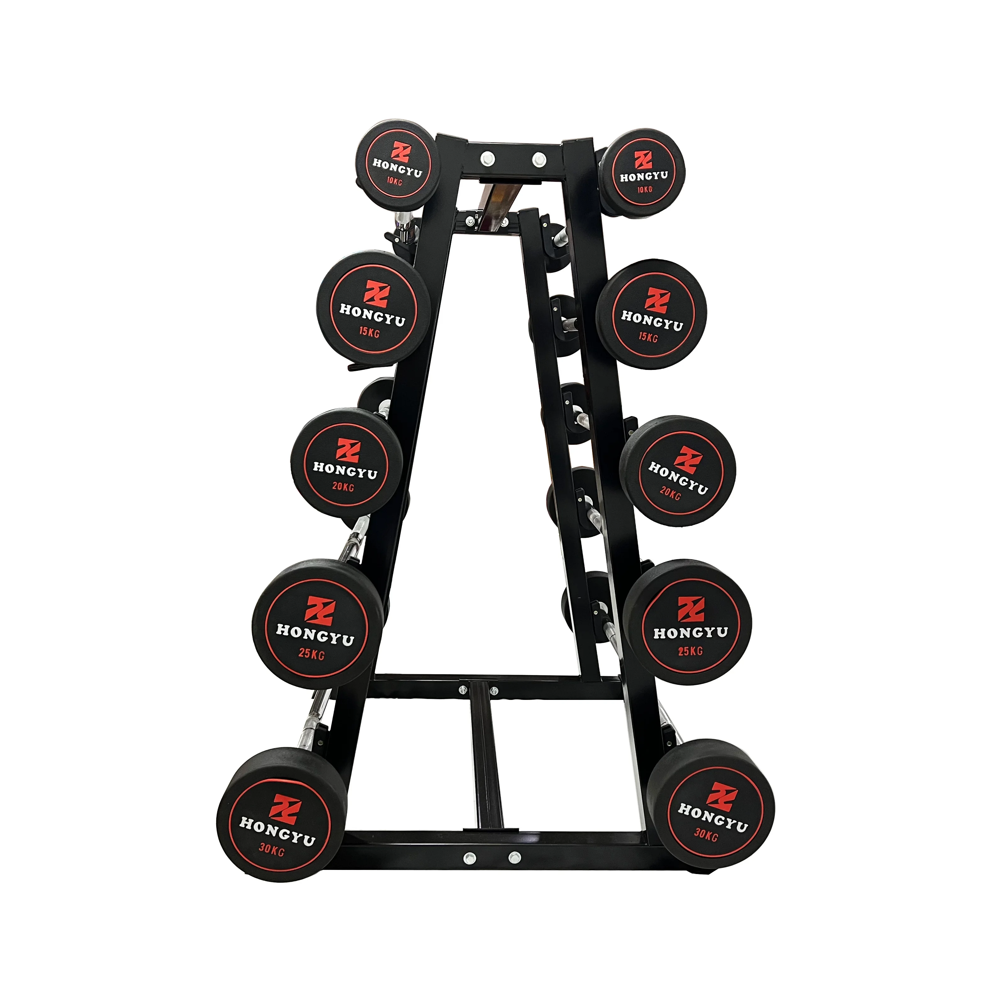 Wholesale gym fitness new arrival fixed round barbell safety squat 10-50kg barbells with stand