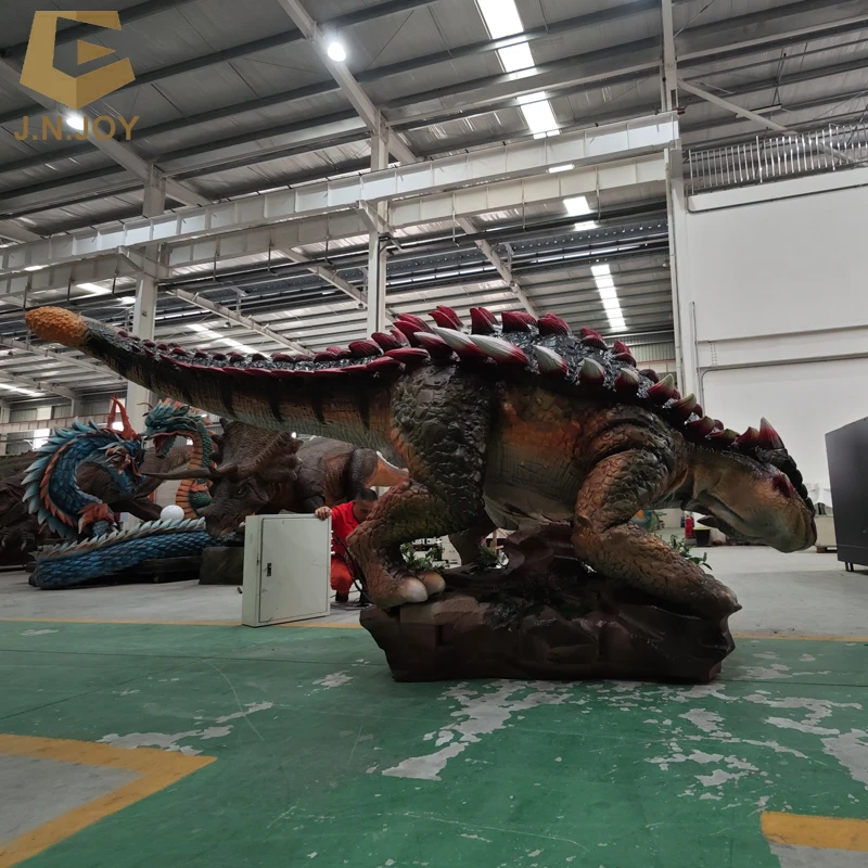 SGD55 Outdoor Theme Park Realistic Natural Animatronic Ankylosaurus Dinosaur Model For Sale