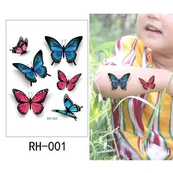 RH-001~RH-24 New waterproof disposable 3d tattoo stickers Original makeup butterfly tattoo stickers Fashion tattoo stickers