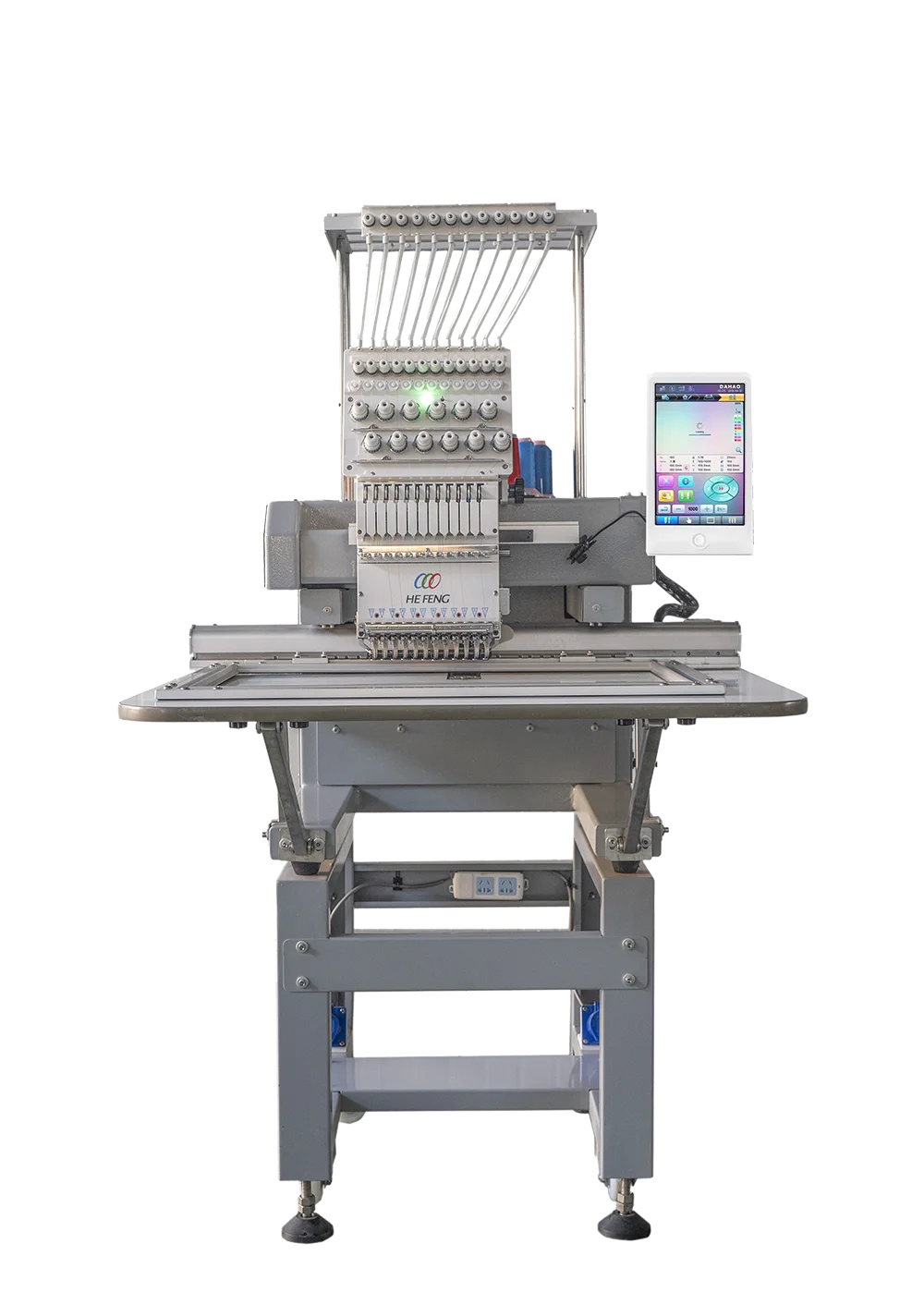 Hefeng Factory Direct Sales High Quality Single Head 12 Needles Cap Embroidery Machine Professional Service