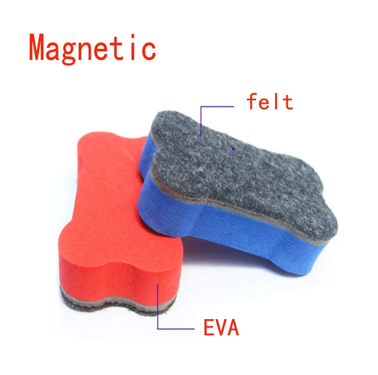 Dry Erase Premium Magnetic Whiteboard Eraser Office Board Bone-Shaped Cube Erasers Chalkboard Cleaner Suitable
