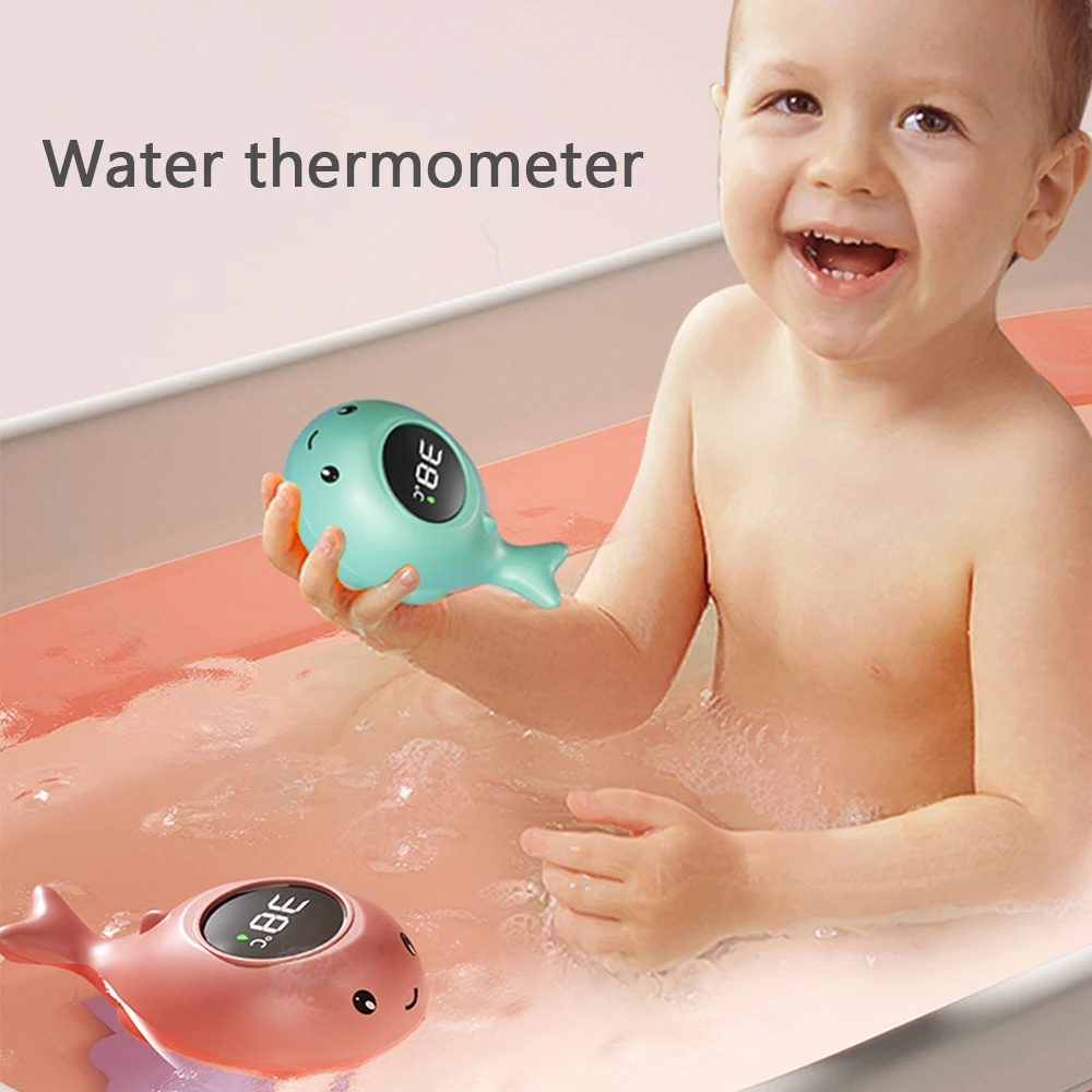 Hot Sell Cartoon Cute Kids LED Digital Temperature Thermometers Floating Toy Baby Room Bath Water Thermometer Toys For Children