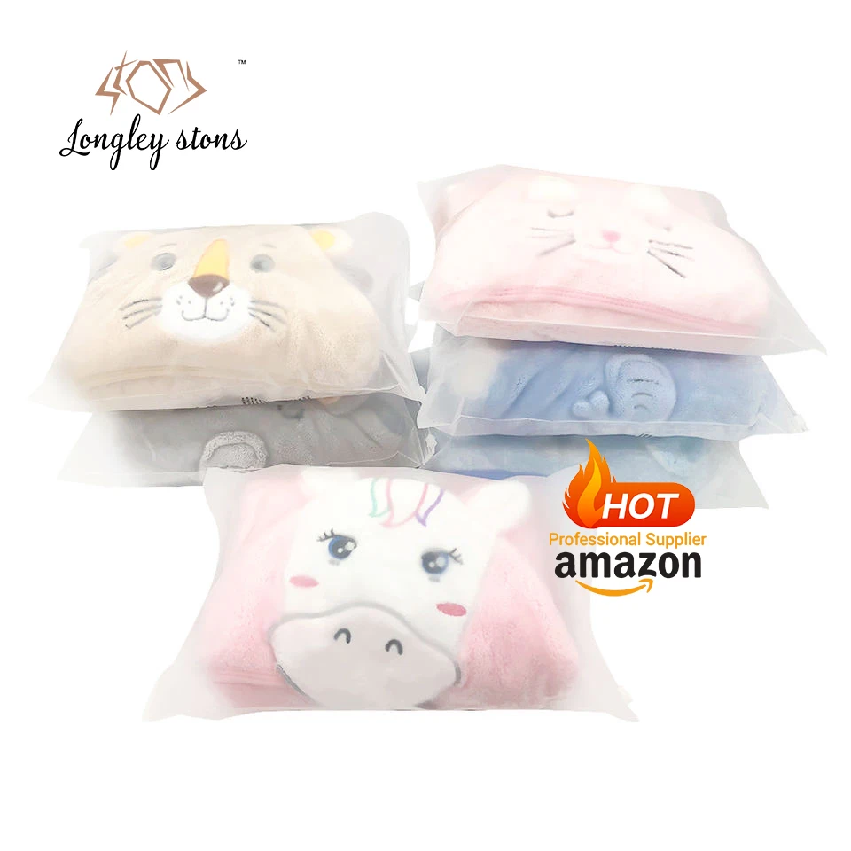 Wholesale cheap Pure Cotton cute Animal design hood baby bath towel Bathrobe