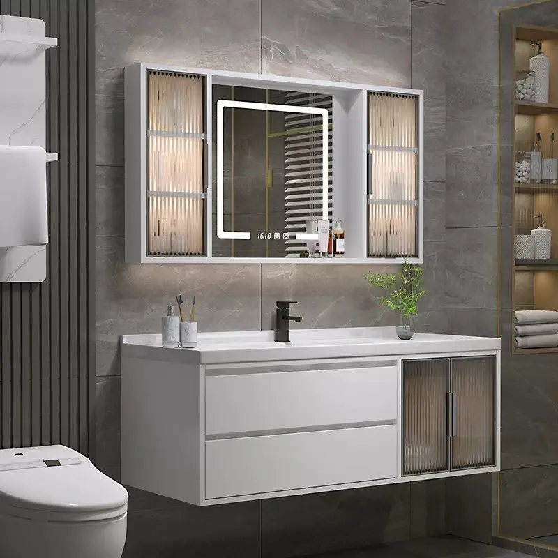 MORU Glass Vintage steel cabinet lights bathroom lighting with sink basin cabinet modern bath room cabinet