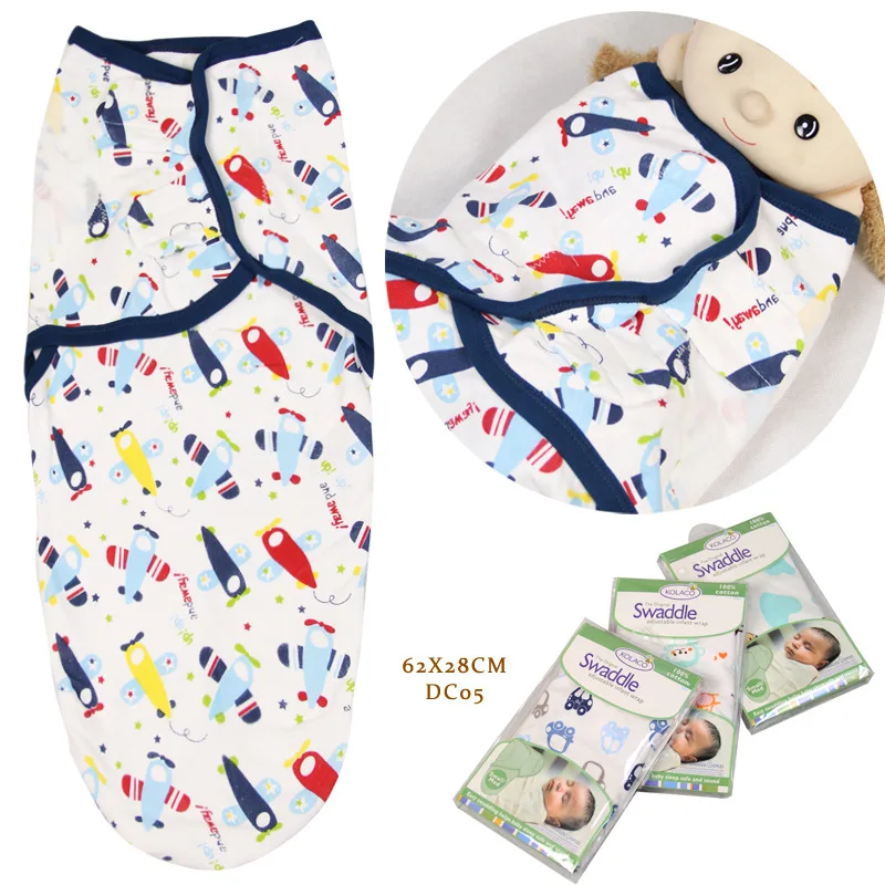 Manufacture custom wholesale 100%  cotton easy baby swaddle wrap adjustable infant baby wrap
