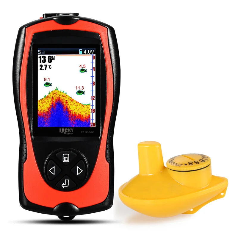 Lucky Portable Fish Finder sonar sensor lowrance fish finder portable fishing bait Sounder Wireless with fish finder gps sonar f