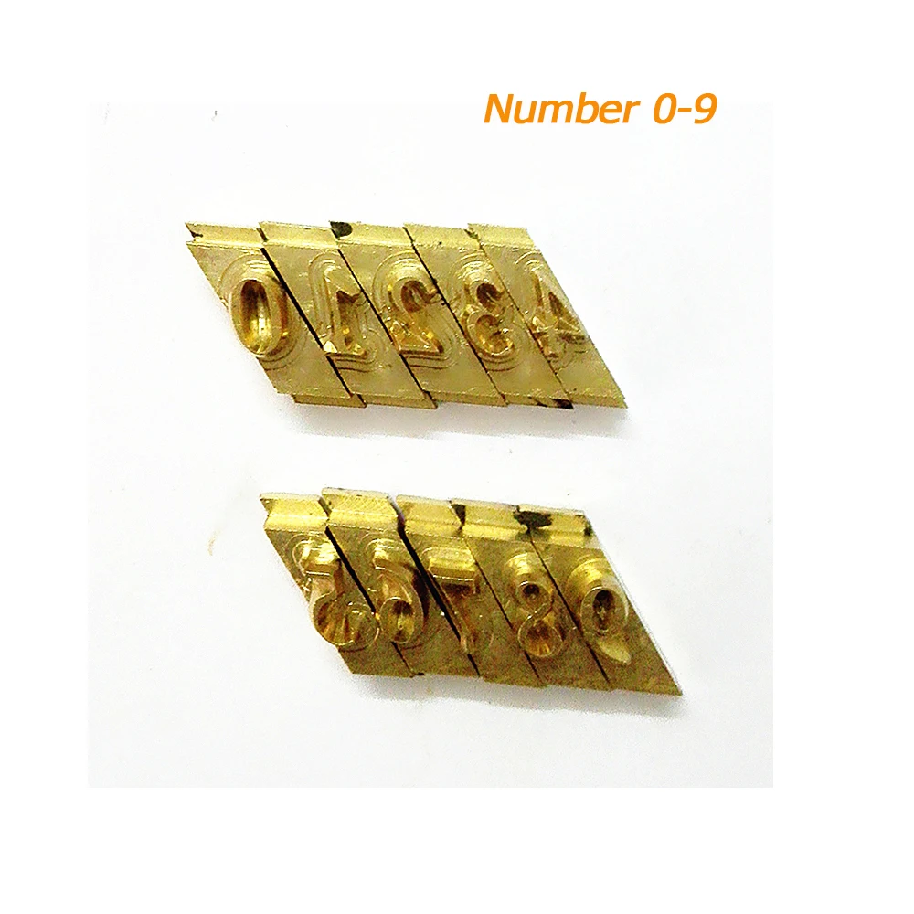 Die Casting Metal Stamping Mould T slot copper  Holder  Alphabet set Numbers Symbol Leather Logo Stamp Mold
