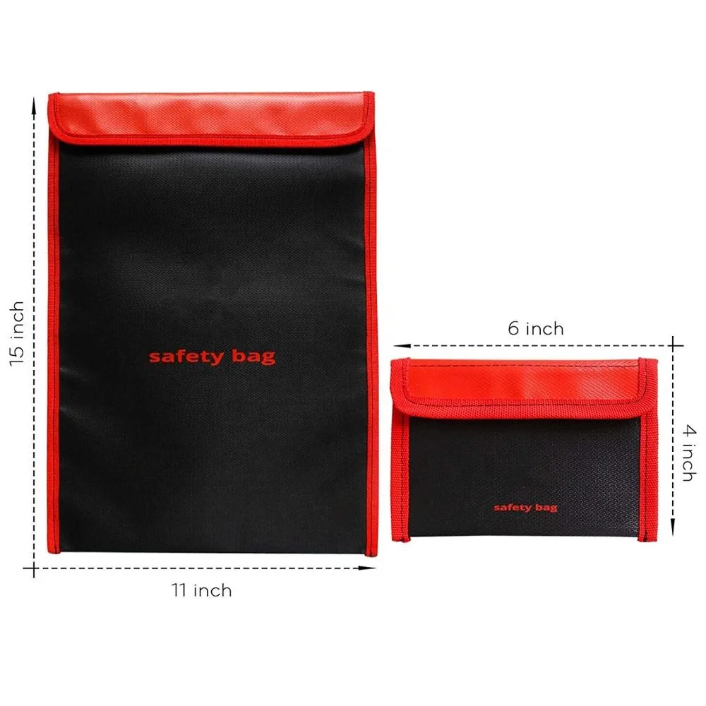 
Fireproof Document Bag and Small Wallet Safe Fireproof Envelope Fiberglass Non-Itchy Material-Set of 2 for Valuable Assets 