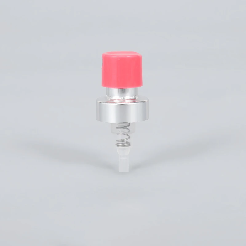 Aluminum 15mm 18mm crimpless travel pressurized perfume spray machine pump atomizer