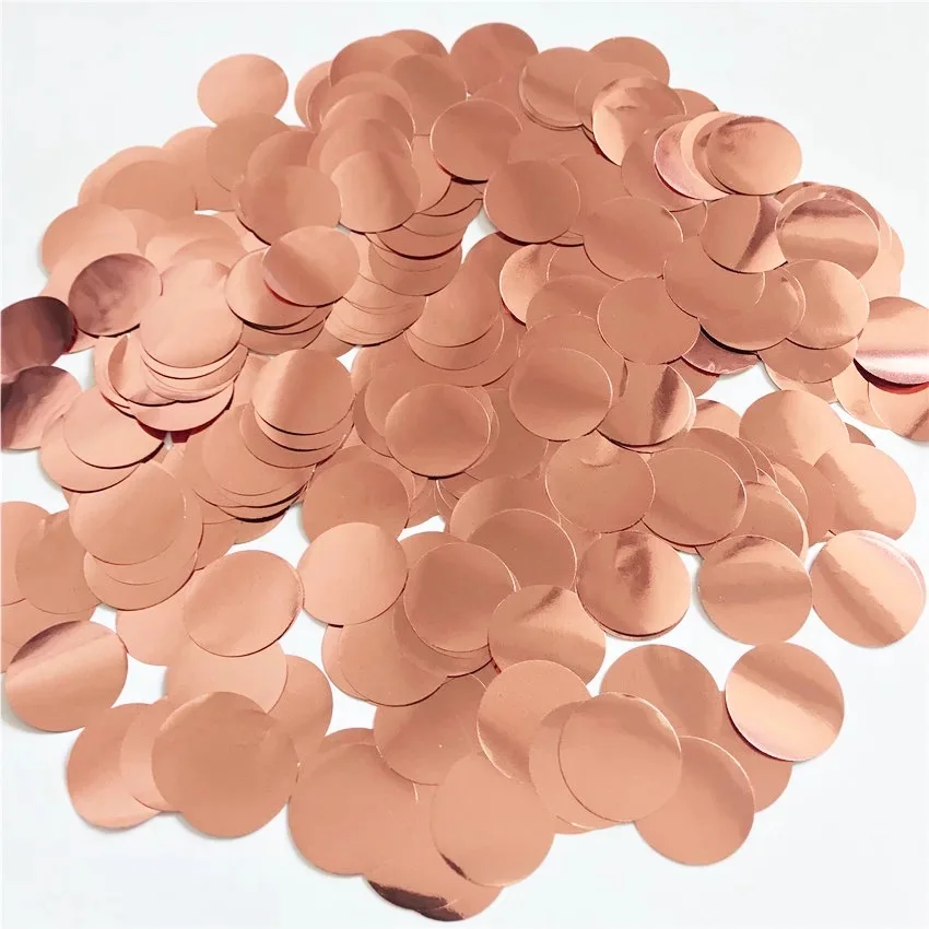 2.5cm 10g/bag metallic Confetti Circles paper, Party Confetti Dots for Wedding, Holiday, Anniversary, Birthday Pink & Gold