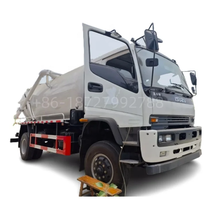Japan Brand  Cheap Price 1suzu 12CBM 4X2 Used new italy pump Vacuum Sewage toilet liquid Suction Trucks For Sale