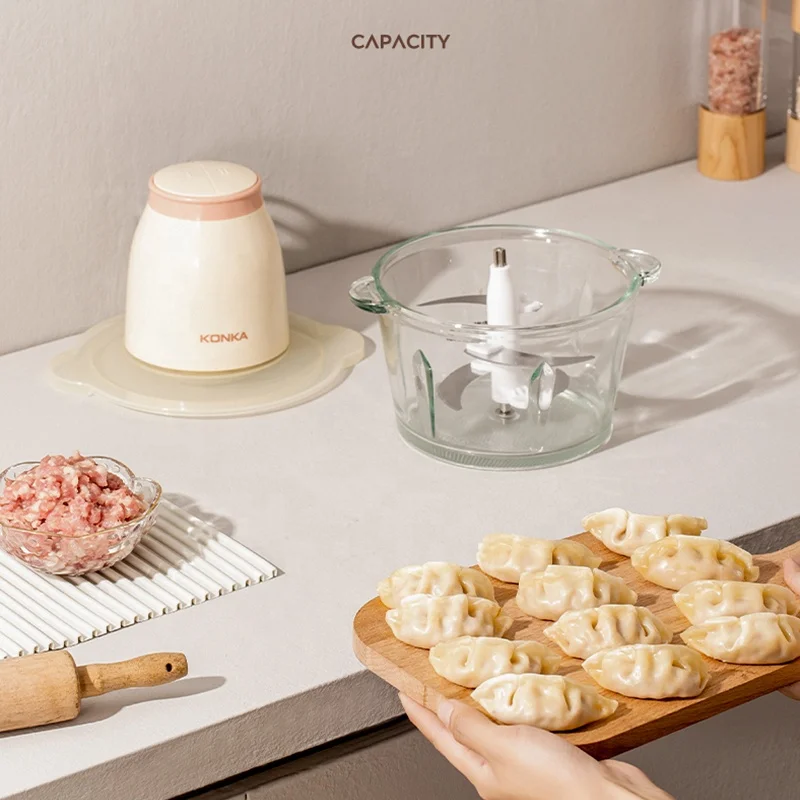 Multifunctional 2L Electric Meat Grinder 4 Knife Electric Chopper Automatic Mincing Food Processor For Household