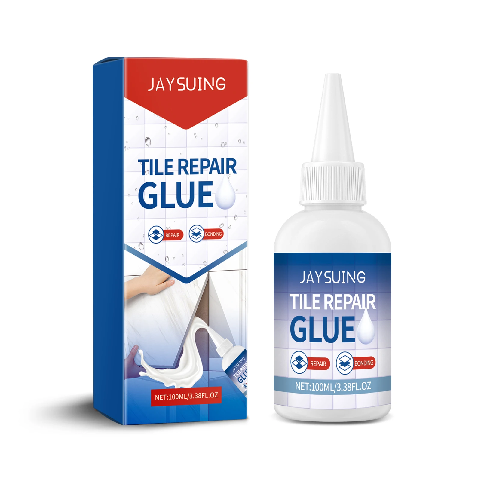 Jaysuing Tiles Crack Filler Non-toxtic Repair Glue Waterproof Giller