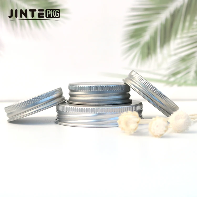 Wholesale High Quality 70mm 89mm Gold black aluminium Wide Mouth Mason Jar lids with seal