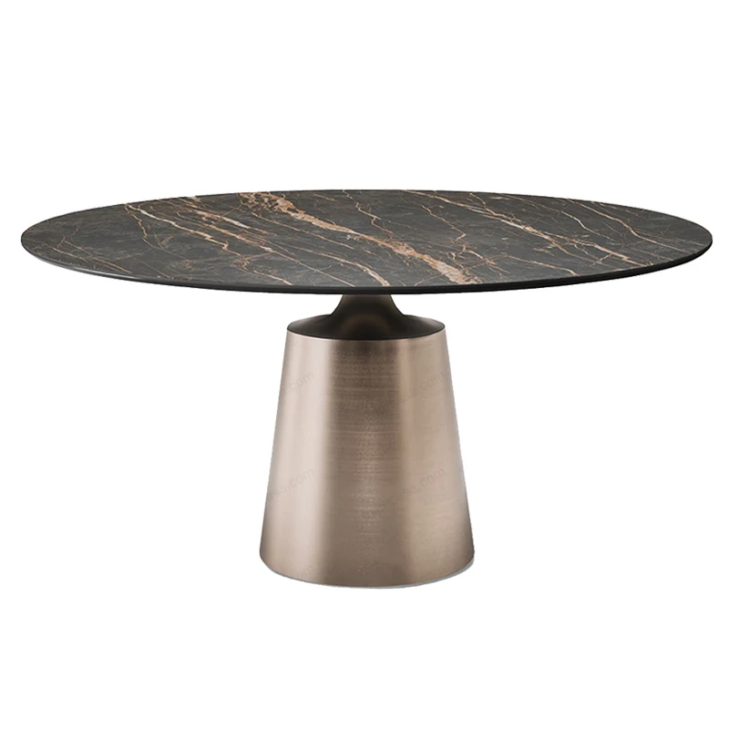 Набор современных круглых обеденных столов с мраморным дизайном в итальянском стиле