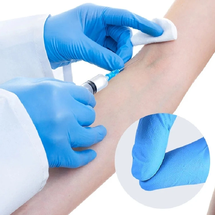 Недорогие перчатки нитриловые синие для еды напечатанные с логотипом домашние Твердые уборки кухни резиновые латексные зубов из ПВХ