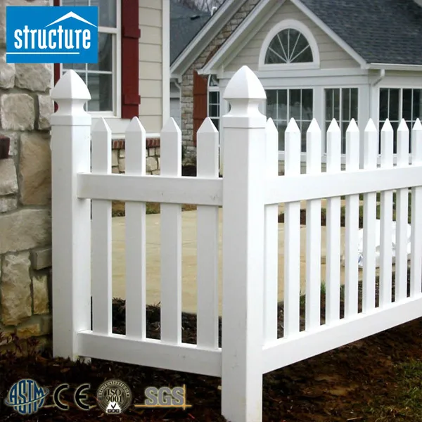 Free maintenance plastic fence easy installation PVC decorative garden fence