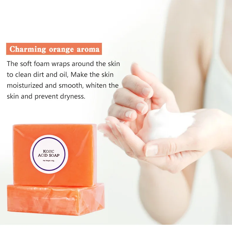 Private Label Whitening Soap Anti Acne Handmade Lemon Turmeric Soap Rose And Kojic Acid Soap
