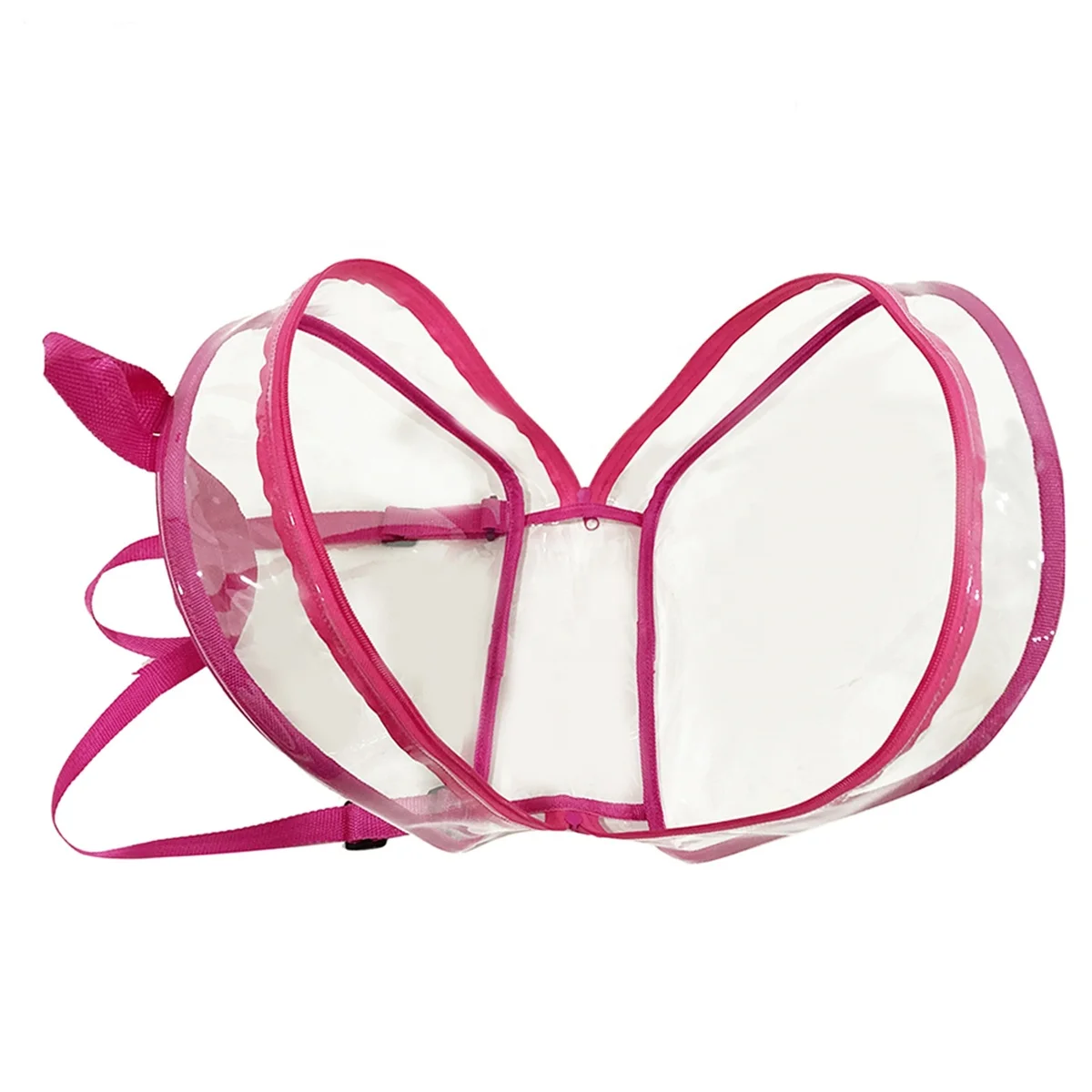 Transparent Artist Bag See Through Waterproof Plastic Kids PVC Clear School backpack with Removable Strap